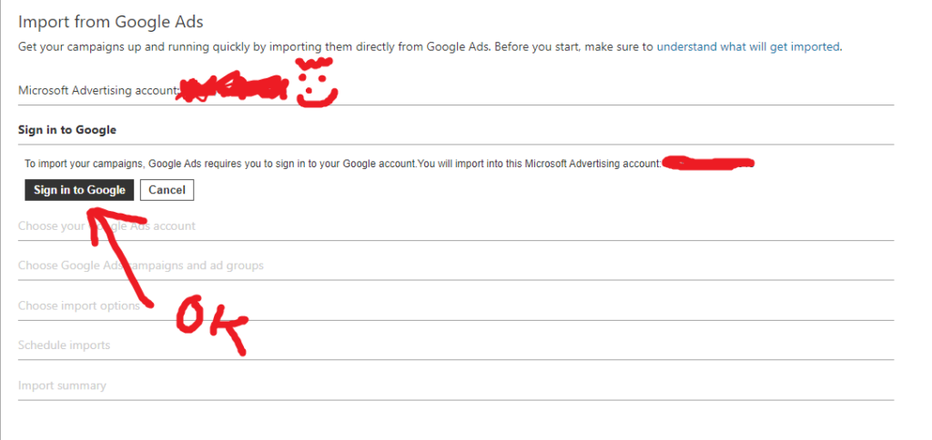 Import your optimized google campaign