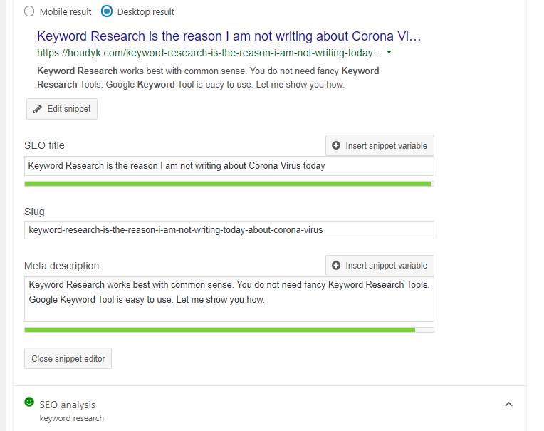 How to edit your meta description
