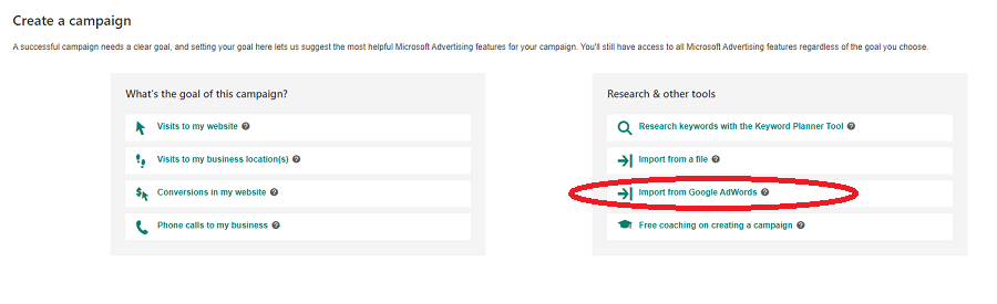 Try bing ads with a google ads import