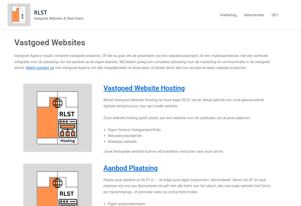 dutch real estate hosting