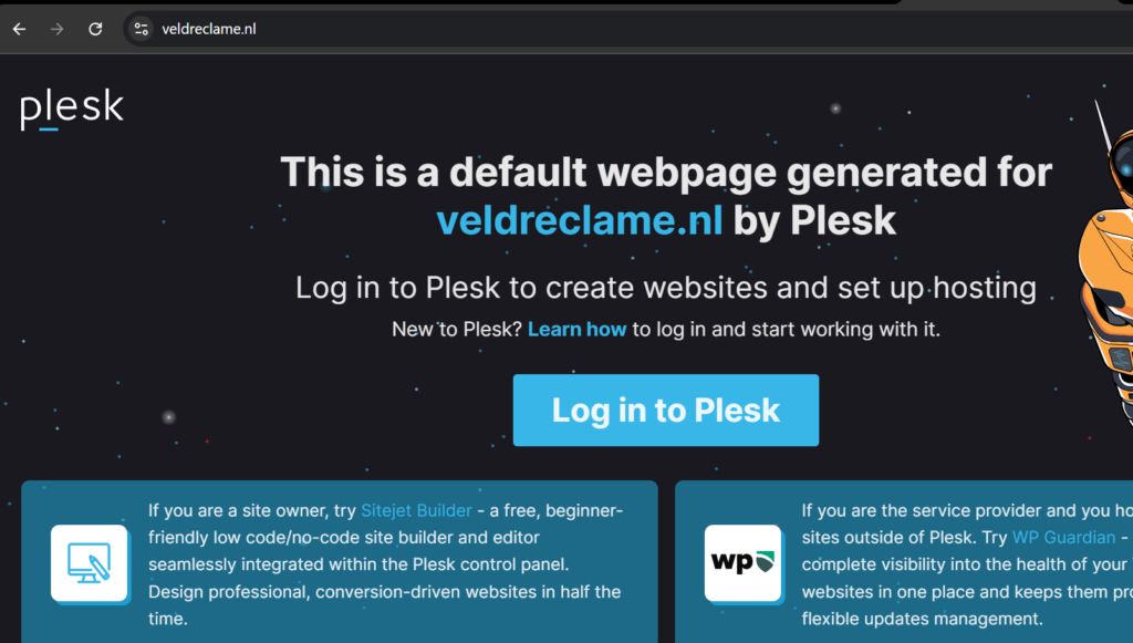 plesk default page