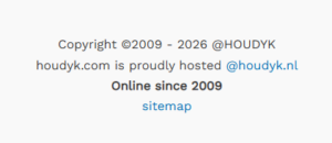 Sitemap in footer